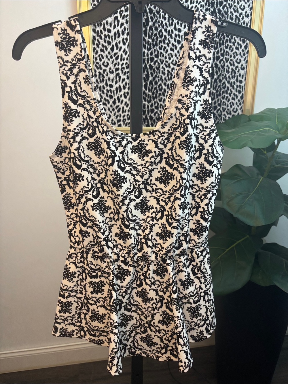 Raised Detail Peplum Top